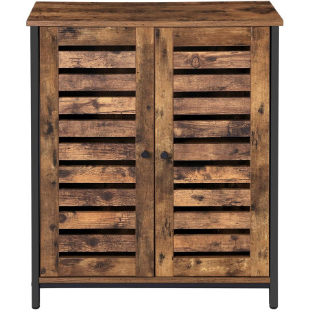 Dulăpior Vintage 2USI, Maro Rustic & Metal, 70 x 80 x 30 Cm-01