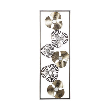 Decoratiune Perete Gold Flower, Metal, 31 x 89 Cm-01