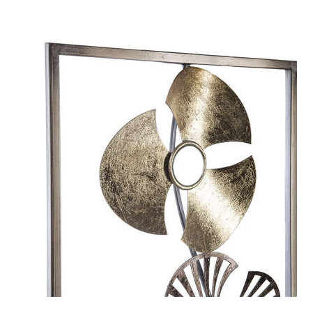 Decoratiune Perete Gold Flower, Metal, 31 x 89 Cm-01