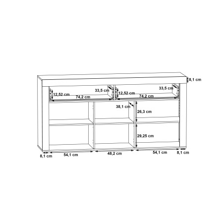 Comoda Garage, Gri & Vintage, 175,7 x 88,3 x 41 Cm-01