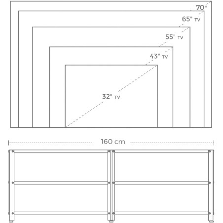 Stand TV Vintage, 160 x 39.2 x 50 cm-01