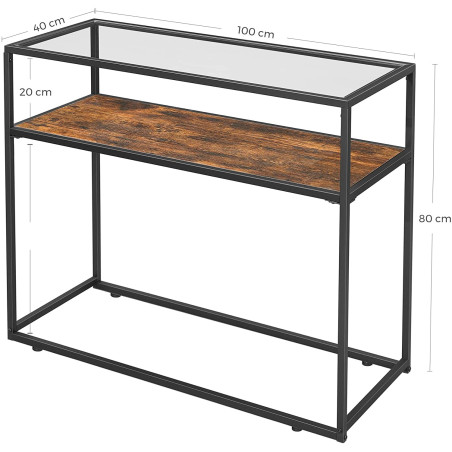 Consola Cu Polita Vintage, 100 x 40 x 80 cm-01