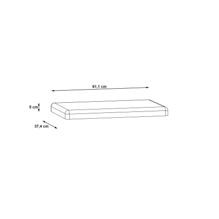 Bancheta Garderoba High Rock, Negru, 61,1 x 5 x 35,4 Cm-01