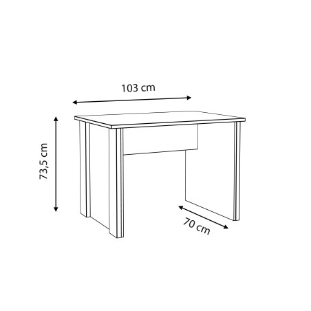 Birou Clif, Lemn Vintage & Beton Optic Gri Inchis, 103 x 73,5 x 70 Cm-01