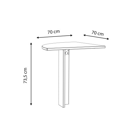 Element Suplimentar 90° Clif, Lemn Vintage & Beton Optic Gri Inchis, 70 x 73,5 x 70 Cm-01