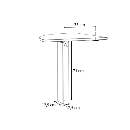 Element Suplimentar 90° Clif, Lemn Vintage & Beton Optic Gri Inchis, 70 x 73,5 x 70 Cm-01