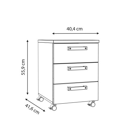 Dulapior Pe Rotile Clif, Lemn Vintage & Beton Optic Gri Inchis, 40,4 x 55,9 x 41,6 Cm-01