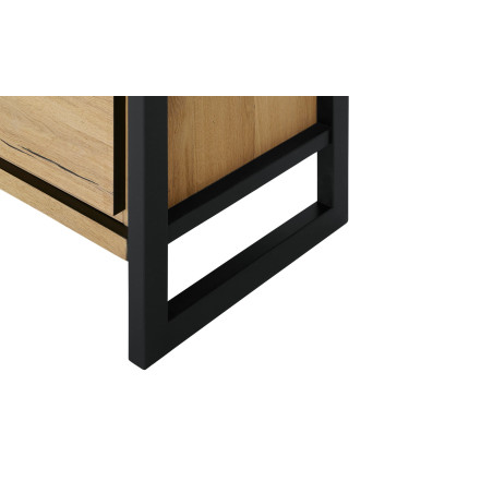 Comoda TV Reno, Smoked Oak, Furnir Din Lemn Masiv, 170 x 41 x 60 Cm-01