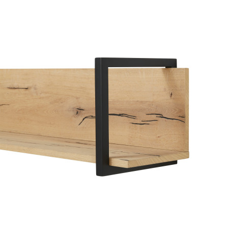 Polita Reno, Smoked Oak, Furnir Din Lemn Masiv, 130 x 29 x 29 Cm-01