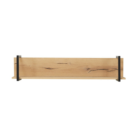 Polita Reno, Smoked Oak, Furnir Din Lemn Masiv, 130 x 29 x 29 Cm-01