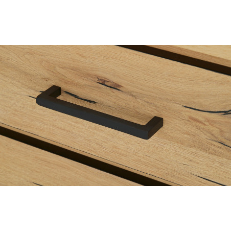 Comoda TV Reno, Smoked Oak, Furnir Din Lemn Masiv, 200 x 41 x 60 Cm-01