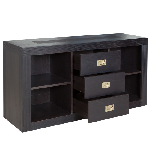 Comoda Birou Saigon (OFFICE), Wenge, 130 x 40 x 69,5 Cm-01