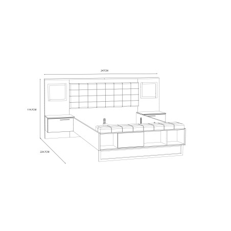 Pat Soprano, Alb & Alb Super Lucios, 247(140) x 119,7 x 224,7(190) Cm-01