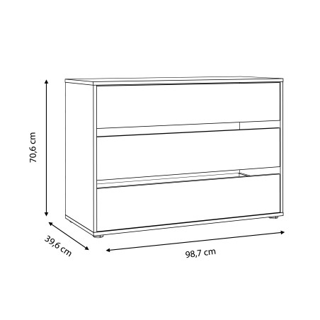 Comoda Pt Interior Dulap Rondino,Gri, 98,7 x 70,6 x 9,6 Cm-01