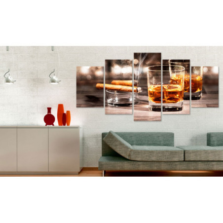 Tablou Cigar And Whiskey, 200 Cm X 100 Cm-Resigilat-01