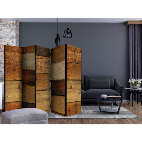 Paravan Wooden Textures Ii[Room Dividers] 225 X172 - Marime : 225 Cm X 172Cm-Resigilat