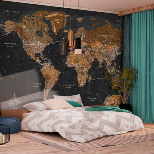 Fototapet World: Stylish Map, 400Cm X 280Cm-Resigilat