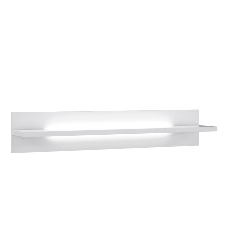 Polita L-Light, Alb & Alb Lucios, 140 x 25,6 x 24,3 Cm-01