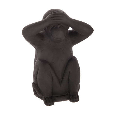 Set 3 Decoratiuni Monkey Negru H23 Cm-01