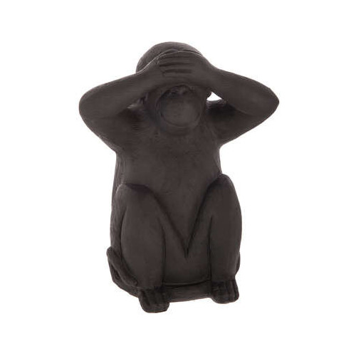 Set 3 Decoratiuni Monkey Negru H23 Cm