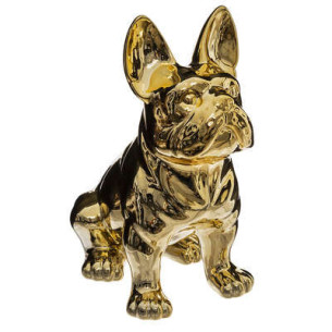 Decoratiune French Bulldog Auriu H22 Cm