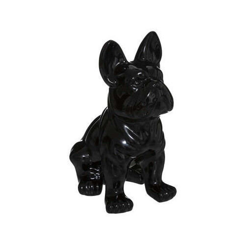 Decoratiune French Bulldog Negru H22 Cm