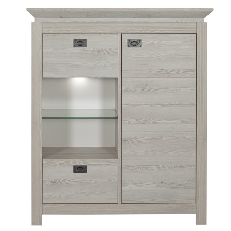 Highboard Casablanca Loft, 2Usi + 1Sertar, 140 x 118 x 45 Cm-01