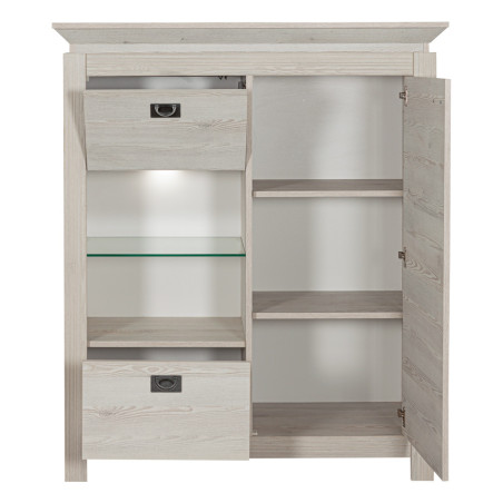 Highboard Casablanca Loft, 2Usi + 1Sertar, 140 x 118 x 45 Cm-01