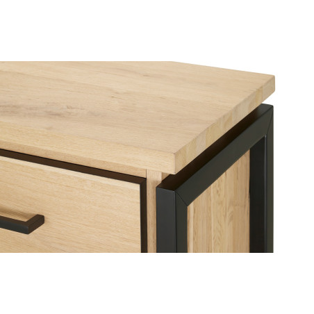 Comoda Pantofi 4Usi+2Sertare Reno Smoked Oak, Furnir Din Lemn Masiv, 106,2 x 38 x 110 Cm-01