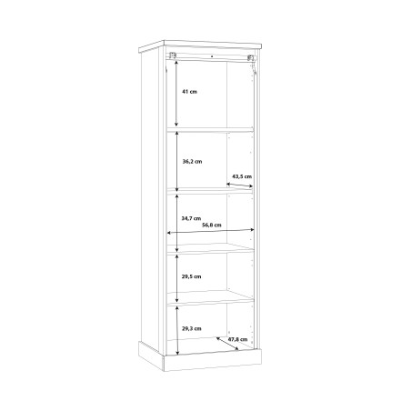 Vitrina Kaszimiro, Natur, 63,5 x 198,6 x 52 Cm-01