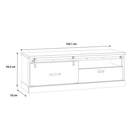 Comoda Tv Kaszimiro, Natur, 163,2 x 56,2 x 52 Cm-01