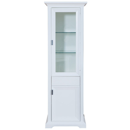 Vitrina 2Usi+1Sertar Milano, Alb, 65 x 50 x 200 Cm -Resigilat-01