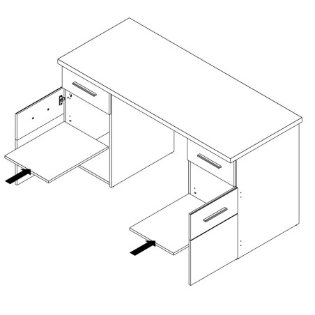 Birou Complexity, Natur, 1450 x 763 x 600 mm.-01