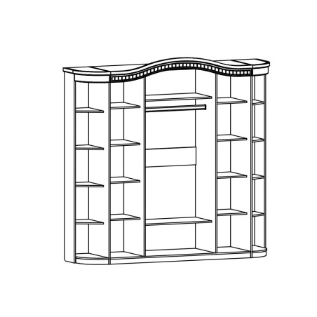 Dormitor Valeria 6U, Nuc, Pat 180 x 200 Cm-01