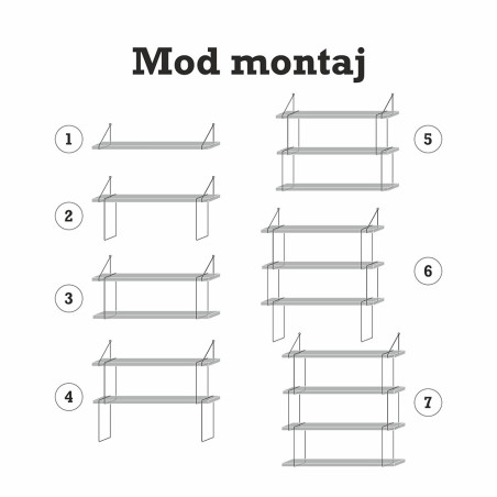 Raft modular 11 Tiki, Negru/Lacuit-01