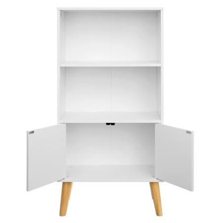 Biblioteca Vintage, Alb, 120 x 60 x 30 Cm-01