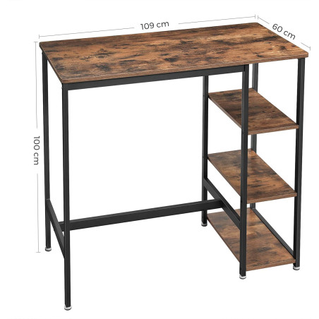 Masa Bar Vintage, Maro Rustic, 110 x 60 x 100 Cm-01