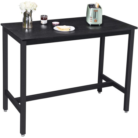 Masa Bar Vintage,Negru, 120 x 60 x 90 Cm-01