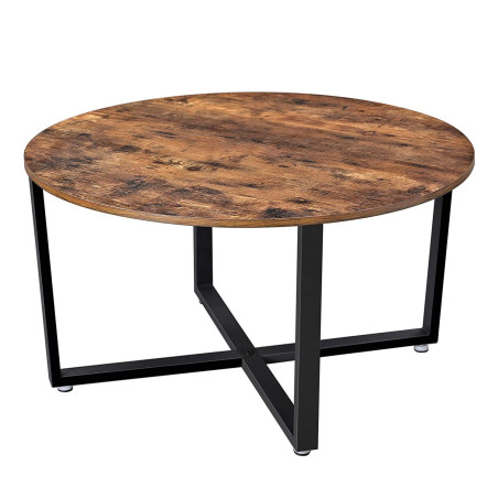 Masa Cafea Vintage Rotunda, Maro Rustic, 47 x 88 x 88 Cm-01