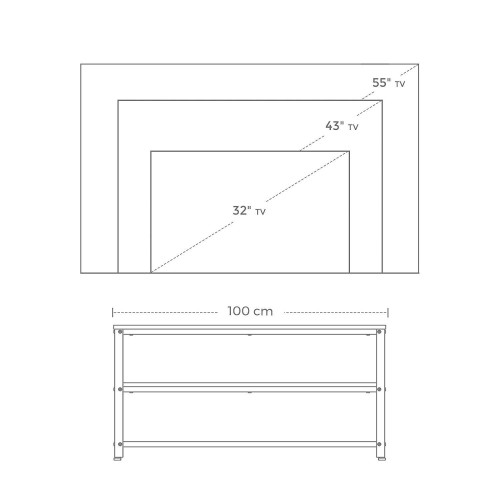 Stand TV Vintage 1000 x 400