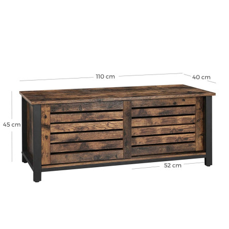 Comoda TV Vintage 2U, Maro Rustic, 110 x 40 x 45 Cm-01