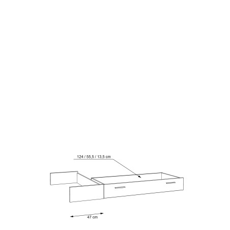 Sertar Pat Chicory, Stejar Riviera, 19.5 x 178 x 125 Cm-01