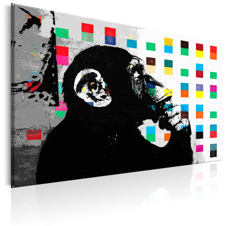 Tablou Banksy The Thinker Monkey-01