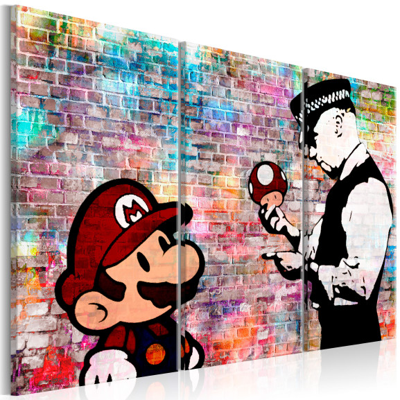 Tablou Rainbow Brick (Banksy)