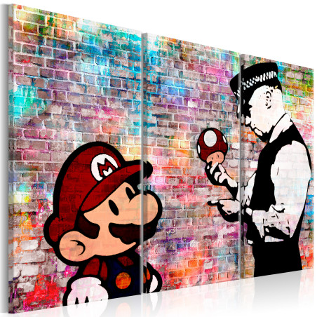 Tablou Rainbow Brick (Banksy)-01