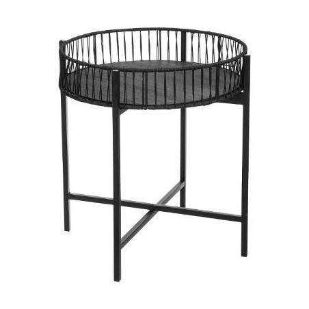 Set 2 Mese Cafea Ratan, Negru, 56.5 x 44 x 54 Cm-01