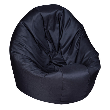 Fotoliu Bean Bag, Interior-Exterior, Tip Puf Rotund Mic Negru-01