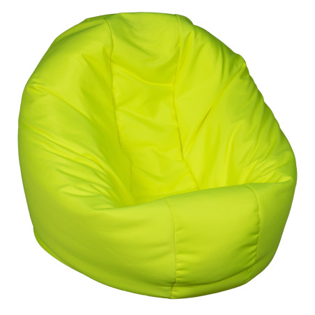 Fotoliu Bean Bag, Interior-Exterior, Tip Puf Rotund Mic Galben Fluorescent-01