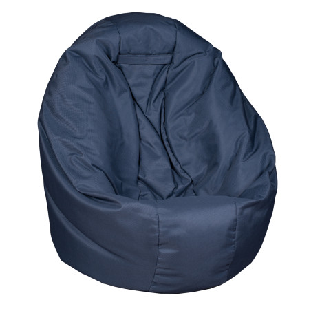 Fotoliu Bean Bag, Interior-Exterior, Tip Puf Rotund Mare Albastru-01