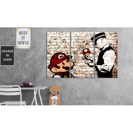 Tablou Mario Bros: Torn Wall-01